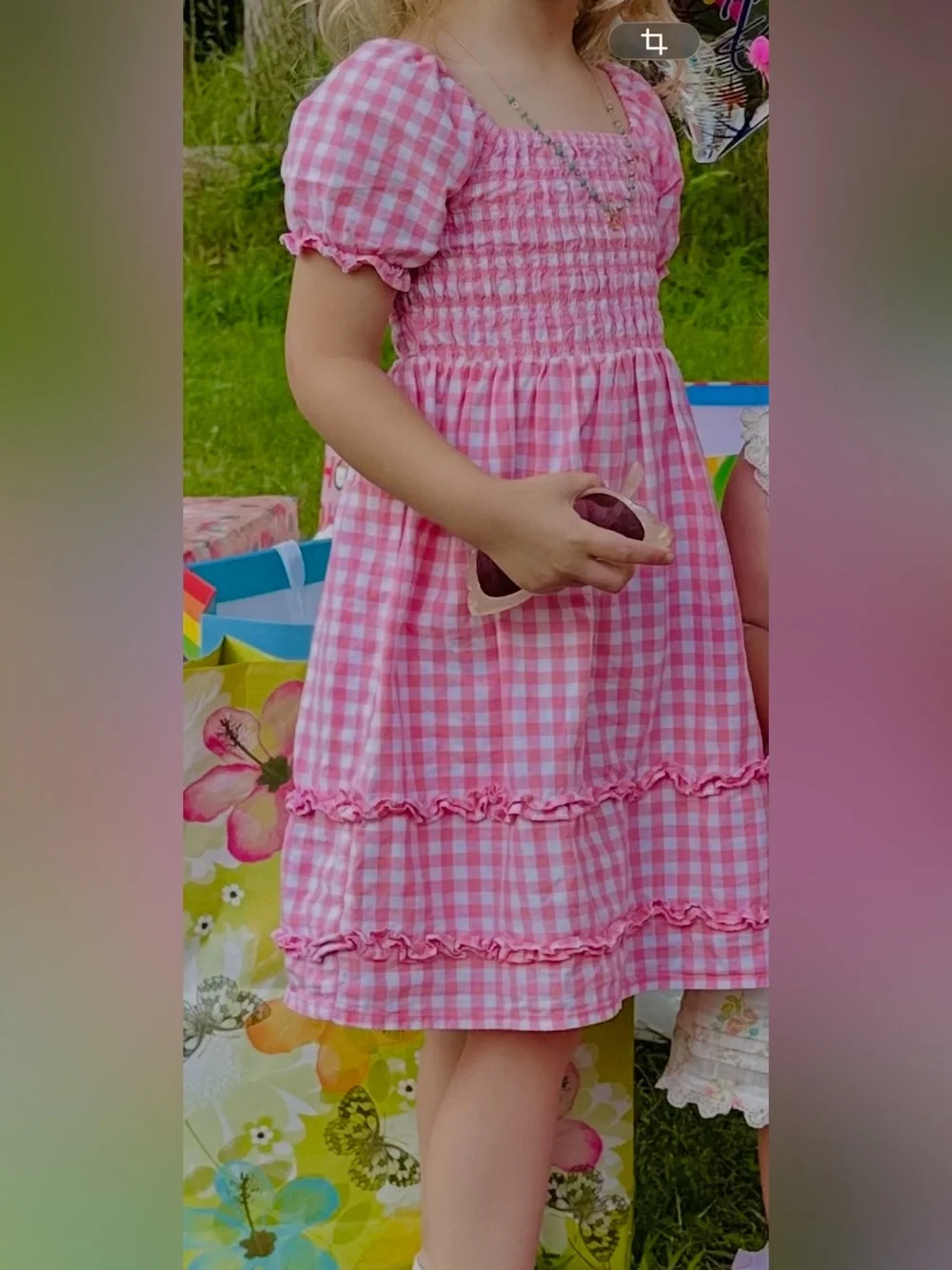 The Children's Place Pink Gingham Smocked Dress